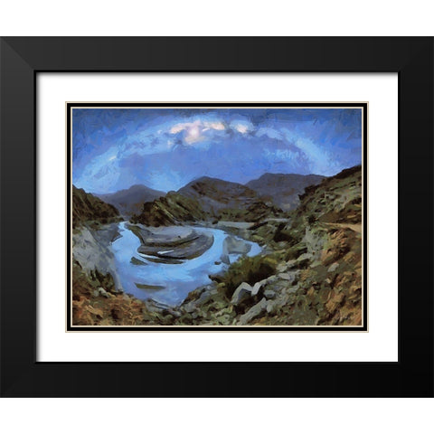 Milky Way VIII Black Modern Wood Framed Art Print with Double Matting by Medeiros, Celito