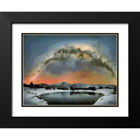 Milky Way IX Black Modern Wood Framed Art Print with Double Matting by Medeiros, Celito