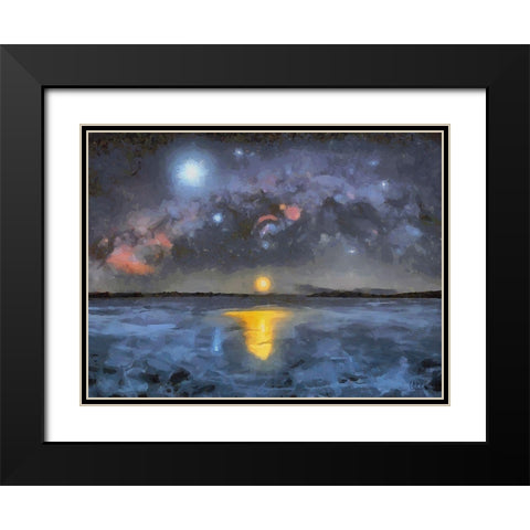 Milky Way XII Black Modern Wood Framed Art Print with Double Matting by Medeiros, Celito