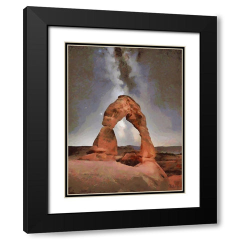 Milky Way XV Black Modern Wood Framed Art Print with Double Matting by Medeiros, Celito