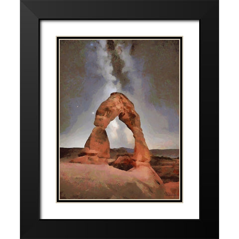 Milky Way XV Black Modern Wood Framed Art Print with Double Matting by Medeiros, Celito