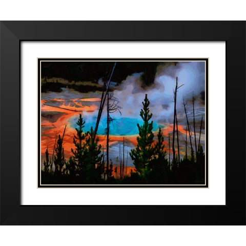 Memory of Yellowstone Black Modern Wood Framed Art Print with Double Matting by Medeiros, Celito