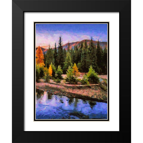 Great Yellowstone NP 1 Black Modern Wood Framed Art Print with Double Matting by Medeiros, Celito