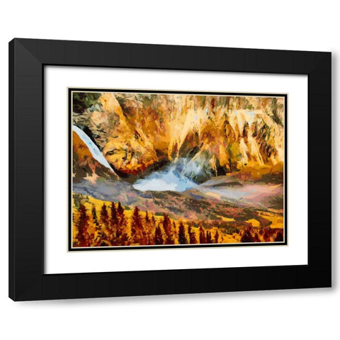Great Yellowstone NP 2 Black Modern Wood Framed Art Print with Double Matting by Medeiros, Celito