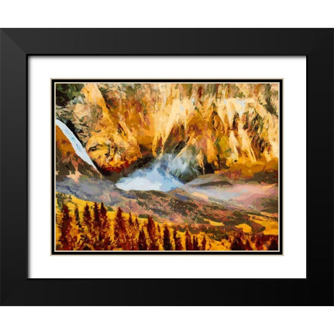 Great Yellowstone NP 2 Black Modern Wood Framed Art Print with Double Matting by Medeiros, Celito