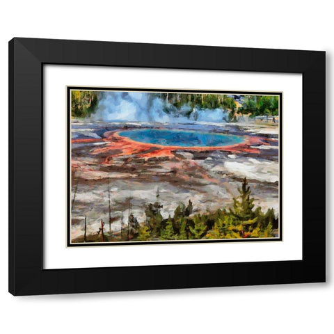 Great Yellowstone NP 3 Black Modern Wood Framed Art Print with Double Matting by Medeiros, Celito