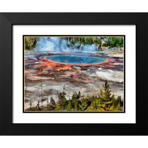 Great Yellowstone NP 3 Black Modern Wood Framed Art Print with Double Matting by Medeiros, Celito