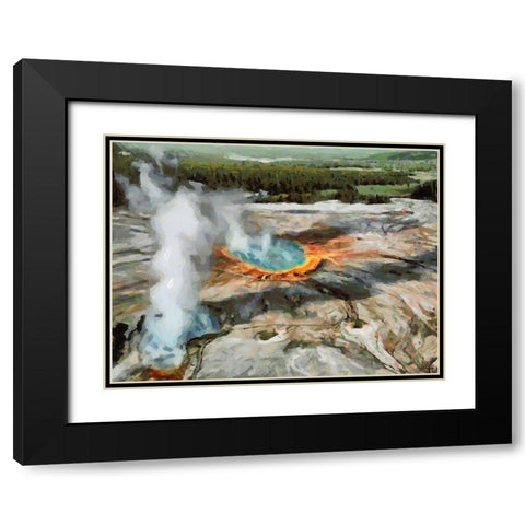Great Yellowstone NP 4 Black Modern Wood Framed Art Print with Double Matting by Medeiros, Celito