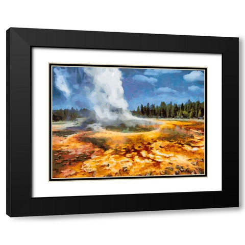 Great Yellowstone NP 5 Black Modern Wood Framed Art Print with Double Matting by Medeiros, Celito