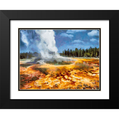 Great Yellowstone NP 5 Black Modern Wood Framed Art Print with Double Matting by Medeiros, Celito
