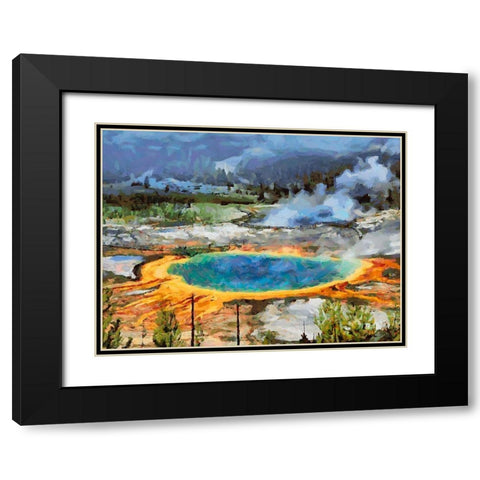 Great Yellowstone NP 6 Black Modern Wood Framed Art Print with Double Matting by Medeiros, Celito