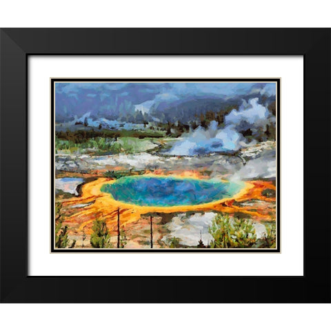 Great Yellowstone NP 6 Black Modern Wood Framed Art Print with Double Matting by Medeiros, Celito