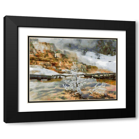 Great Yellowstone NP 7 Black Modern Wood Framed Art Print with Double Matting by Medeiros, Celito