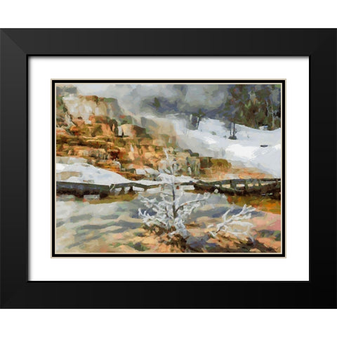 Great Yellowstone NP 7 Black Modern Wood Framed Art Print with Double Matting by Medeiros, Celito