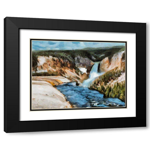 Great Yellowstone NP 9 Black Modern Wood Framed Art Print with Double Matting by Medeiros, Celito