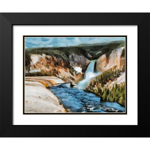 Great Yellowstone NP 9 Black Modern Wood Framed Art Print with Double Matting by Medeiros, Celito