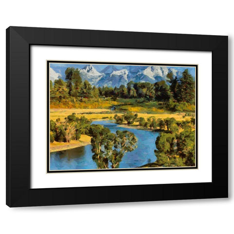 Great Yellowstone NP 12 Black Modern Wood Framed Art Print with Double Matting by Medeiros, Celito
