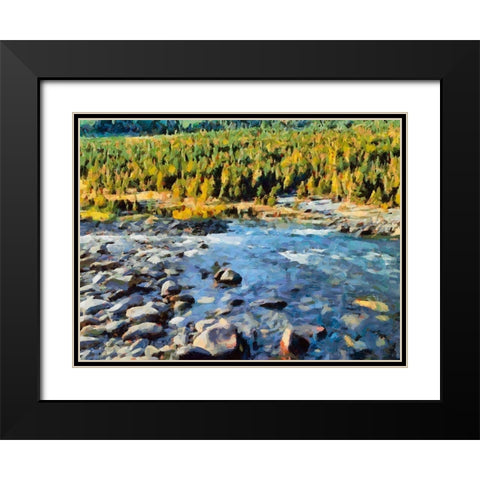 Great Yellowstone NP 14 Black Modern Wood Framed Art Print with Double Matting by Medeiros, Celito