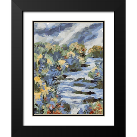Landscapes in Monet Style IV Black Modern Wood Framed Art Print with Double Matting by Medeiros, Celito