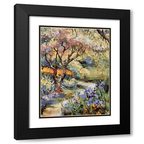 Landscapes in Monet Style XIV Black Modern Wood Framed Art Print with Double Matting by Medeiros, Celito