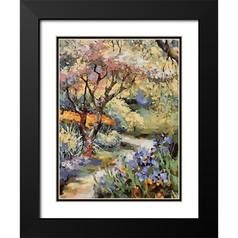 Landscapes in Monet Style XIV Black Modern Wood Framed Art Print with Double Matting by Medeiros, Celito