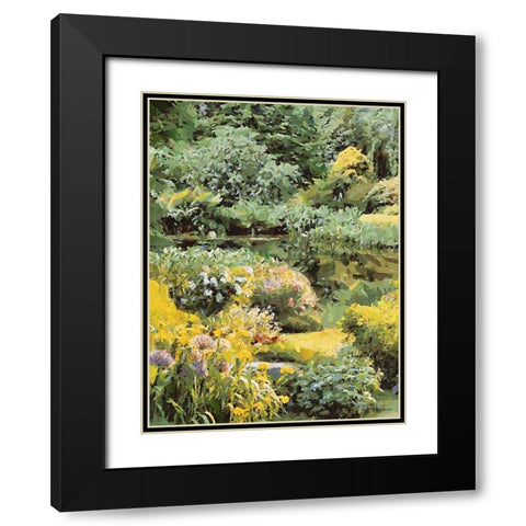 Landscapes in Monet Style XVIII Black Modern Wood Framed Art Print with Double Matting by Medeiros, Celito