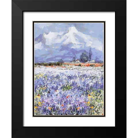 Landscapes in Monet Style XXX Black Modern Wood Framed Art Print with Double Matting by Medeiros, Celito