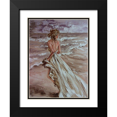 A Dream Black Modern Wood Framed Art Print with Double Matting by Luniak, Monika