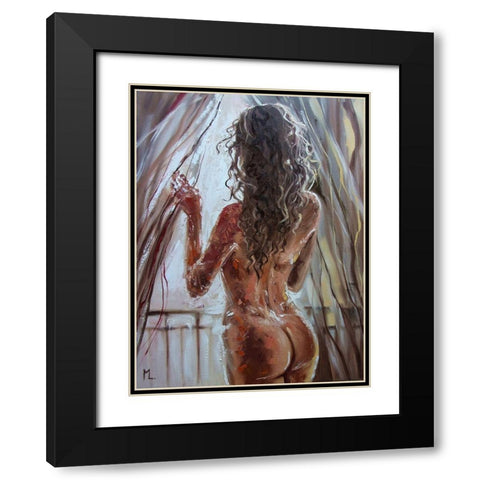 Your Window Black Modern Wood Framed Art Print with Double Matting by Luniak, Monika