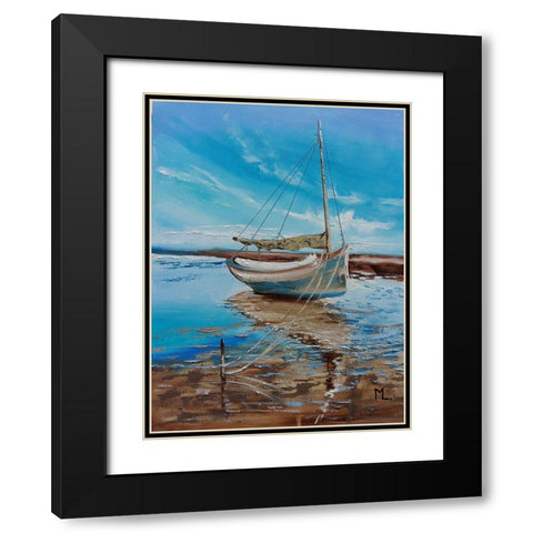 In Paradise Black Modern Wood Framed Art Print with Double Matting by Luniak, Monika