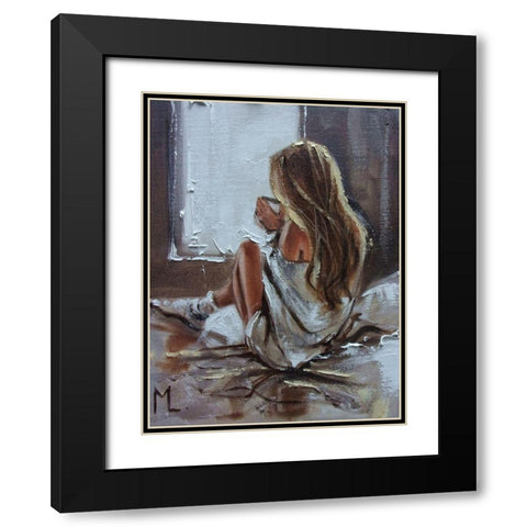 Breakfast Coffee Black Modern Wood Framed Art Print with Double Matting by Luniak, Monika
