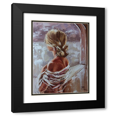 With hope Black Modern Wood Framed Art Print with Double Matting by Luniak, Monika