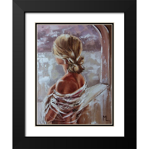 With hope Black Modern Wood Framed Art Print with Double Matting by Luniak, Monika