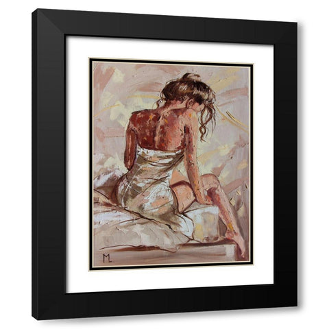 Morning Black Modern Wood Framed Art Print with Double Matting by Luniak, Monika