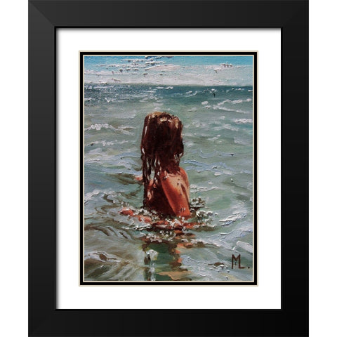 Blue Sky Black Modern Wood Framed Art Print with Double Matting by Luniak, Monika