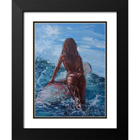 Californian Day Black Modern Wood Framed Art Print with Double Matting by Luniak, Monika