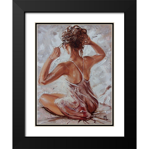 Morning II Black Modern Wood Framed Art Print with Double Matting by Luniak, Monika