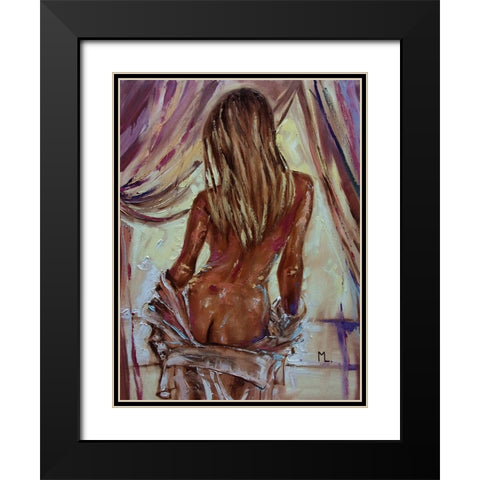 My Window Black Modern Wood Framed Art Print with Double Matting by Luniak, Monika