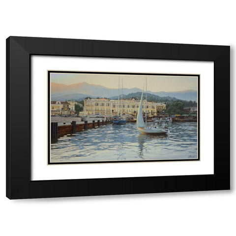 View of Yalta Black Modern Wood Framed Art Print with Double Matting by Adamov, Alexey