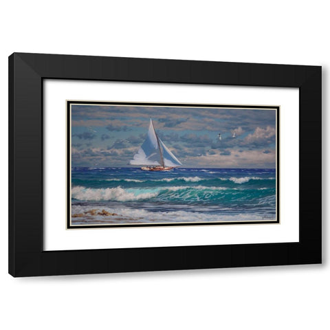 Wrong Wind II Black Modern Wood Framed Art Print with Double Matting by Adamov, Alexey