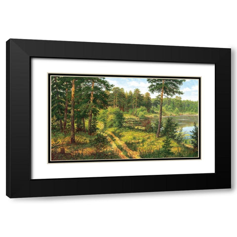 Russian Landscapes I Black Modern Wood Framed Art Print with Double Matting by Davutov, Ilfat