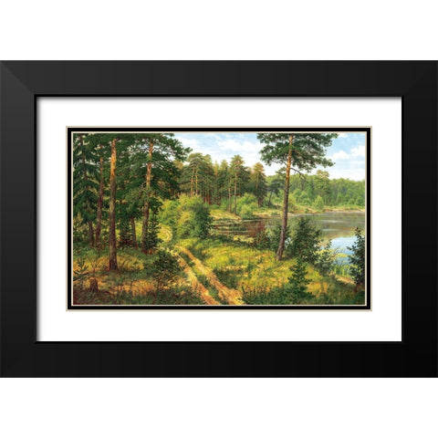 Russian Landscapes I Black Modern Wood Framed Art Print with Double Matting by Davutov, Ilfat