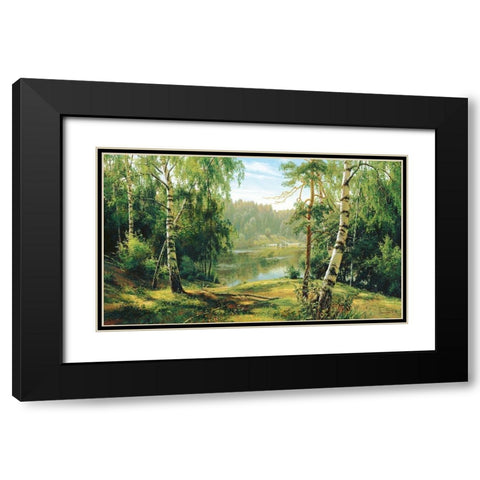 Russian Landscapes I Black Modern Wood Framed Art Print with Double Matting by Priscepa, Igor
