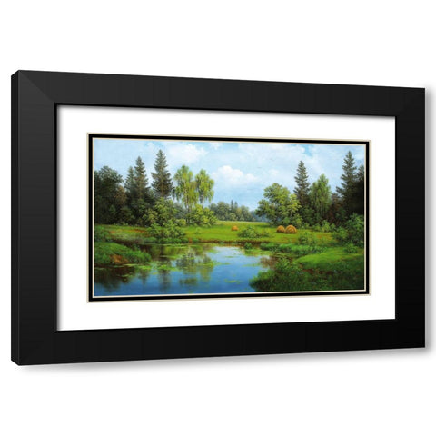 Russian Landscapes I Black Modern Wood Framed Art Print with Double Matting by Babicev, Vjaceslav