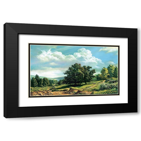Trail to Lake Black Modern Wood Framed Art Print with Double Matting by Krol, Wieslaw