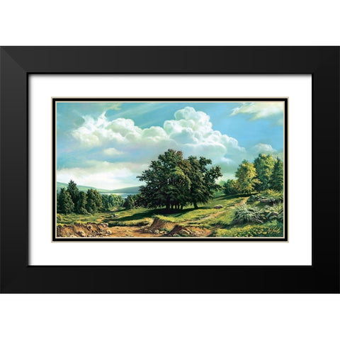 Trail to Lake Black Modern Wood Framed Art Print with Double Matting by Krol, Wieslaw