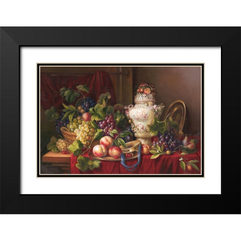 Still Life with Fruits II Black Modern Wood Framed Art Print with Double Matting by Viktoria