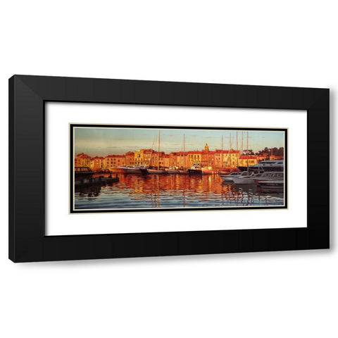 Rays by Sunset Black Modern Wood Framed Art Print with Double Matting by Adamov, Alexey