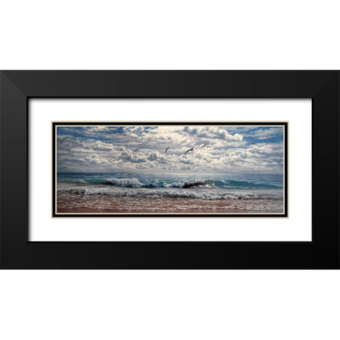 The Silver See Black Modern Wood Framed Art Print with Double Matting by Adamov, Alexey