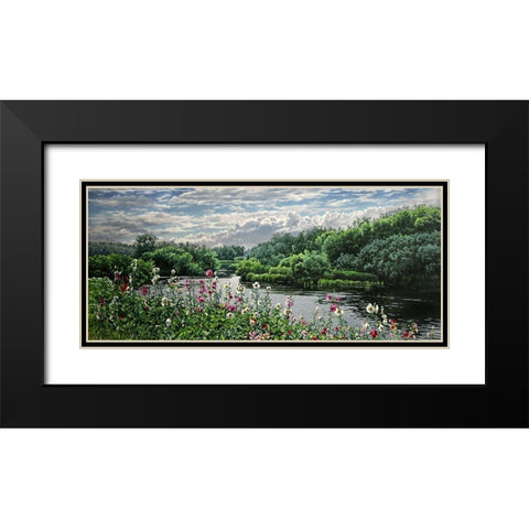 After the Rain Black Modern Wood Framed Art Print with Double Matting by Adamov, Alexey